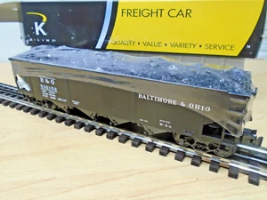 Heavy K-line Cast Metal Scale B&O 2-Bay Hopper Car #532153 w/ Load K623-10994 OB - Picture 1 of 12