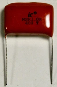 1.0uf 400V 10% 1/400V iC Brand Orange Drop Capacitor Long Leads Quantity 10 - Picture 1 of 2