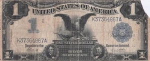 Beautiful Large 1899 $1 Black Eagle Silver Certificate - Picture 1 of 2