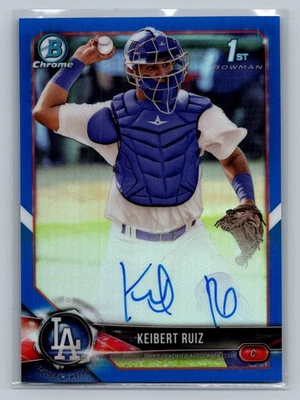 2018 Bowman Keibert Ruiz Chrome Prospect Autographs Blue #097/150 Auto #CPA-KR - Image 1 of 2