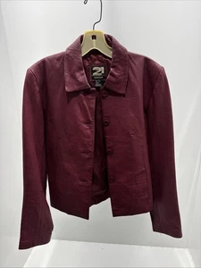 Giacca blazer donna Rue21 bordeaux ecopelle taglia S bottoni davanti - Foto 1 di 9