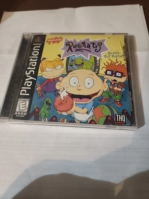 Rugrats: Search for Reptar (PlayStation 1, PS1, 1998) Complete CIB Black Label  - Image 1 of 4