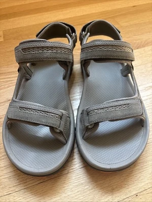 Сандалии мужские Teva размер 10 серо-коричневые замшевые кожаные повседневные 1002433 ношенные один раз - Изображение 1 из 4