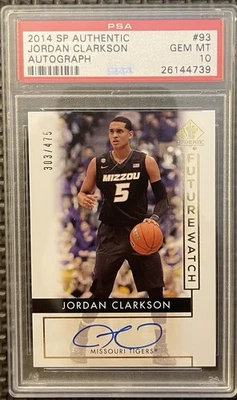 2014 SP Authentic Jordan Clarkson Rookie Autograph PSA 10 /475 🔥 - Image 1 of 2