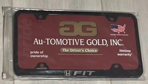 HONDA FIT License Plate Frame Stainless Steel BLACK- AutomotiveGold - Picture 1 of 2
