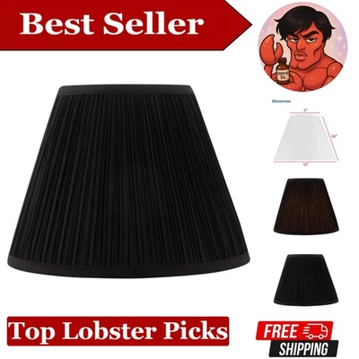 多功能黑色硬背蜘蛛灯罩 - 7 英寸顶部 x 13 英寸底座,易配设计 — 第 1/4 张图片