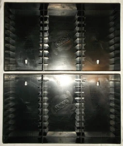 CASE LOGIC CASSETTE CASE TAPES 60 STORAGE CASES WALL HUNG PLASTIC BLACK USED USA - Picture 1 of 9