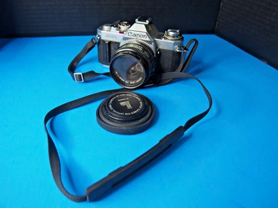 Cuerpo Canon AV-1 35 mm SLR con lente Canon FD 50 mm f1,8 cámara fotográfica Foto 1 de 4