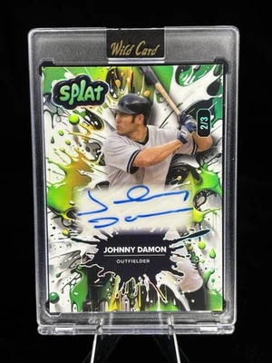 Johnny Damon/3 Auto 2025 Wild Card Splat Béisbol Foto 1 de 2