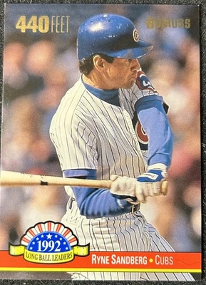 RYNE SANDBERG 1993 DONRUSS LONGBALL LEADERS LL-15 CHICAGO CUBS - Image 1 of 2
