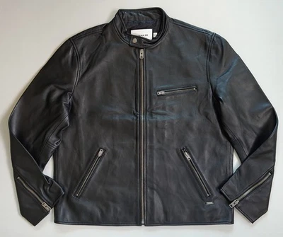 Coach Leather Racer Jacket WORLDWIDE SHIPPING FTP 5073 - Image 1 of 4