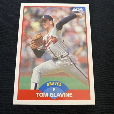 1989 Score #442 Tom Glavine Atlanta Braves Baseball Card - Image 1 of 2