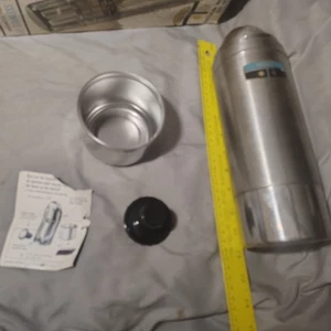 Vintage THERMOS King Seeley 2460S Edelstahl Vakuumflasche Quart Größe 1965 - Bild 1 von 15