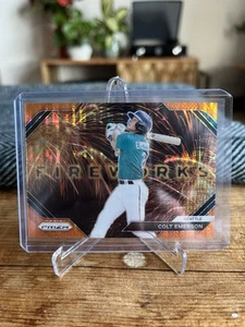 Colt Emerson /399, Orange Prizm Fireworks, 2024 Panini Prizm, Seattle Mariners - Bild 1 von 3