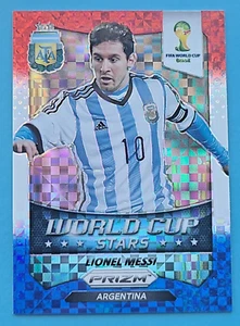 2014 Panini Prizm Lionel Messi World Cup STARS White, Blue, Red Argentina - Afbeelding 1 van 3