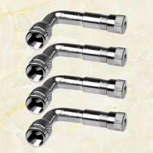 4 Pcs Air Inflation Brass Valve Stem Extension Rod Tire Extenders - Picture 1 of 11