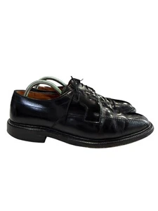 Allen Edmonds Hillcrest Black Leather Derby Mens Bicycle Toe Dress Shoe Size 9.5 - Picture 1 of 12