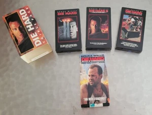 4 VHS Tapes  Die Hard, Die Harder, Die Hard With A Vengeance Trilogy Triple Pack - Picture 1 of 20