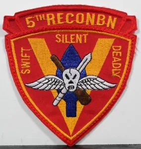 USMC US Marine Corps 5. Aufklärungsbataillon vollfarbiges Abzeichen Aufnäher - Bild 1 von 2