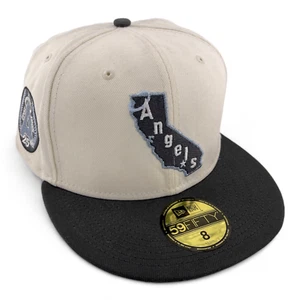 New Era Los Angeles Angels MLB Black Ice Pack Teal UV 59FIFTY Fitted Hat Cap - Picture 1 of 7