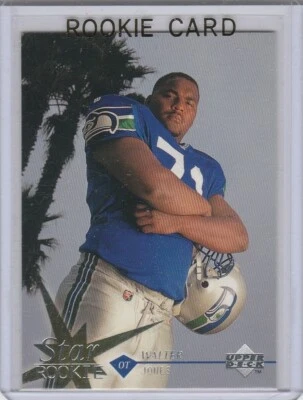 WALTER JONES ROOKIE CARD Seattle Seahawks 1997 Upper Deck STAR RC Football HOF! - Image 1 of 2