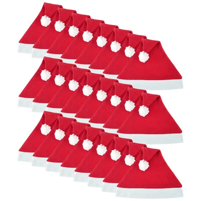 24x WELLGRO® Weihnachtsmütze Weihnachtsmann Mütze Nikolausmütze Weihnachtsfeier