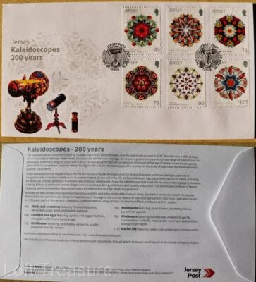 Jersey Stamps: "Kaleidoscope - 200th Anniversary" FDC 6 Value Set 2017 - Image 1 of 3