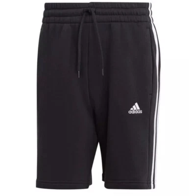 New Adidas Black Fleece Shorts Shorts Mens 3 Stripe Design IB4026 size 2X-T - Image 1 of 4