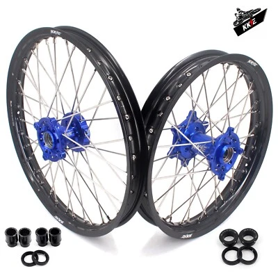 KKE 21/19 pulgadas Ruedas azules aptas para KAWASAKI KX250F KX450F 2006-2021/KX125 KX250 06-07 Foto 1 de 4