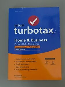 2021 Intuit TurboTax Home & Business Tax Preparation Mac and Windows 