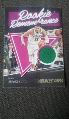 Jayson Tatum Rookie Remembrance 2021-22 Panini Hoops #RR-JAY RELIC  - Image 1 of 4
