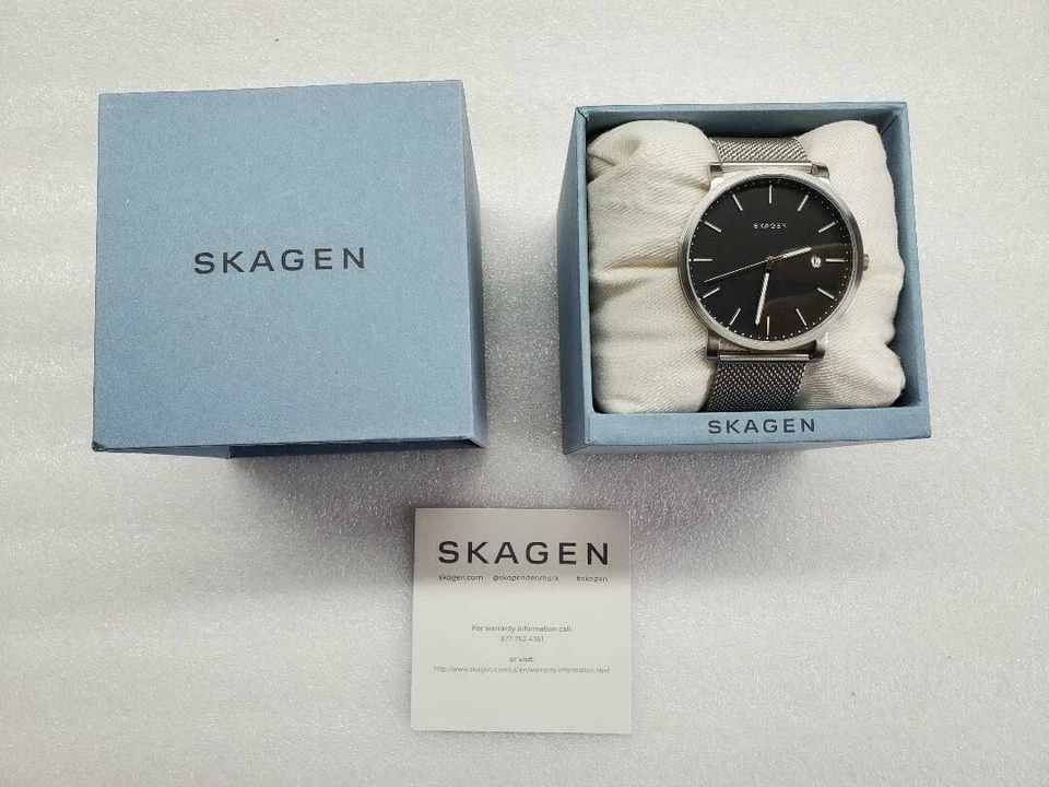 Skagen Hagen Black Dial Stainless Steel Mesh Men's Watch Item No. SKW6314