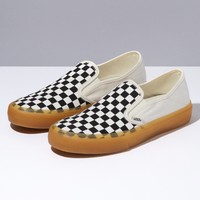 slip on rainbow checkered vans