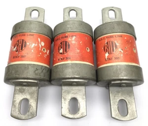3 x BILL BTKF300 Industrial HRC Fusible Link 300Amp 415vAC 80kA 250vDC 40kA BS88 - Imagen 1 de 6