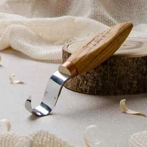 Spoon carving hook knife, Handcrafted wood carving knife, Hook knife for spoon - Picture 1 of 18