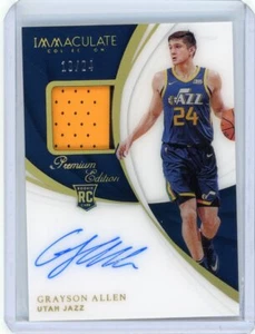 2018-19 Panini Immaculate Premium Rookie Patch Auto #110 Grayson Allen #19/24 - Picture 1 of 2