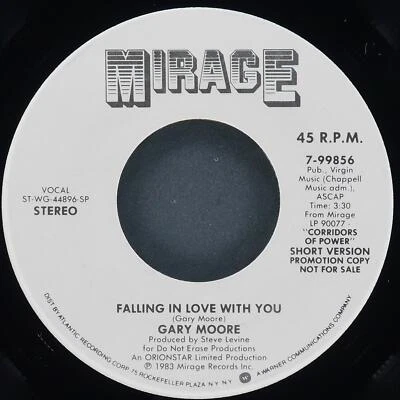 GARY MOORE Falling In Love With You MIRAGE 7-99856 EX- 45 7" 1983 Blues Rock - Image 1 of 4