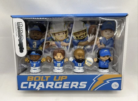 Fisher Price Little People Los Angeles Chargers Herbert Staley Allen & James Set Cover