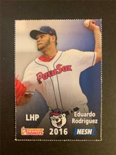 2016 NESN Dunkin' Donuts Pawtucket Red Sox Baseball Card Eduardo Rodriguez SGA