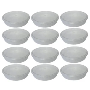 12 x Round Clear Plastic Food Containers with Lid, BPA Free, 1500ml Freezer Safe - Picture 1 of 17