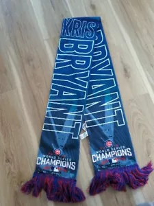 Chicago Cubs World Series Champions 2016 Scarf Kris Bryant Player Scarf NEW - Picture 1 of 4