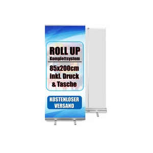 Pantalla ROLL UP incl. IMPRESIÓN y bolsa 85x200 cm RollUp System Roll up Display - Imagen 1 de 16