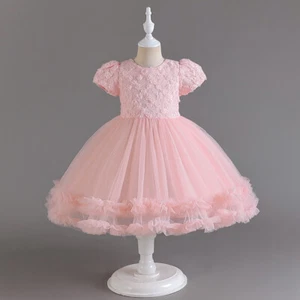 Girls Flower Princess Dress Birthday Dance Kids Wedding Party performance Dress - Picture 1 of 32