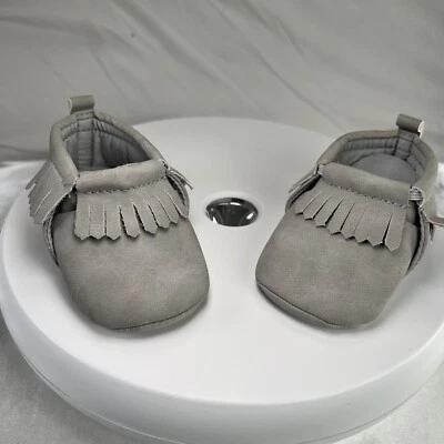 Carters “Just One You” Mocasines Bebé Talla (0-3) Meses Gris Unisex Zapatos Sin Cordones Foto 1 de 4