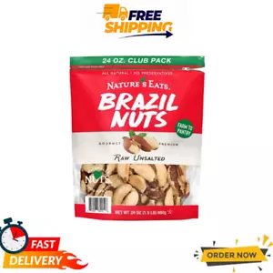 Nature's Eats Raw Unsalted Brazil Nuts, 24 oz - Picture 1 of 3