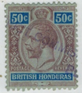 British Honduras 50 ct KGV used - Picture 1 of 2