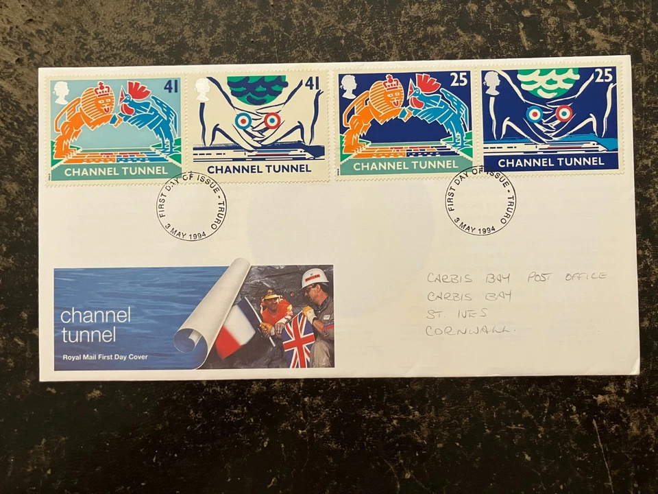 United Kingdom 1994 - Channel Tunnel stamps FDC Truro - Image 1 of 1