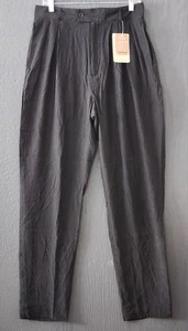 Pantalones informales/formales vintage MAXWEAR de seda negros talla 33 - Imagen 1 de 7