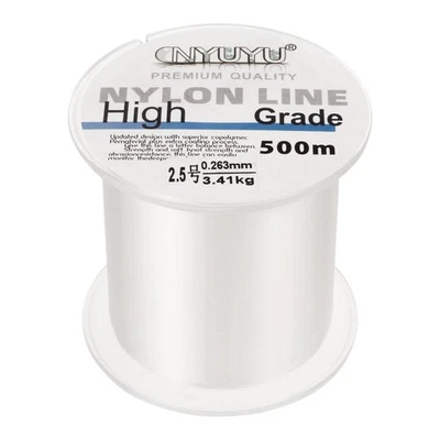 1640FT/547Iarde 8lb Nylon Pesca Lenza,2.5# Monofilamento Corda Filo,Trasparente - Immagine 1 di 4