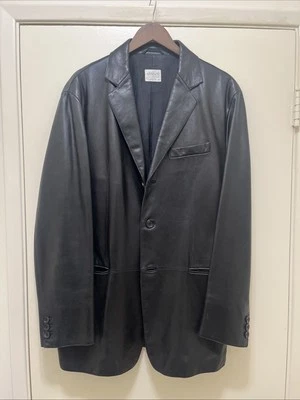 Blazer/chaqueta Giorgio Armani piel de cordero cuero 3 botones 44 regular para hombre Foto 1 de 4
